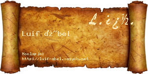 Luif Ábel névjegykártya