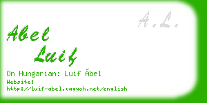abel luif business card