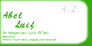 abel luif business card